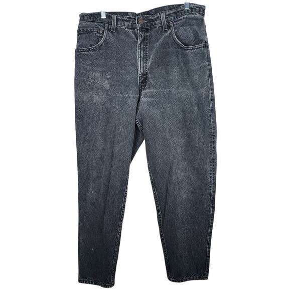 Vintage 1993 Levi's 560 gray black Loose Fit Tapered Jeans Made in USA 36X32 - Picture 1 of 6